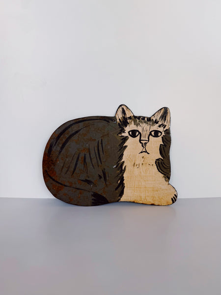 Vintage Metal Cat Wall Hanging