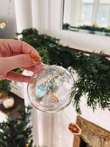 Blown Glass Iridescent Ornament