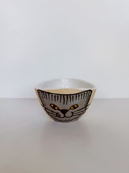 Small Gray Cat Art Bowl