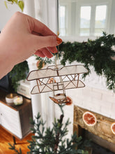 Load image into Gallery viewer, Capiz Shell Airplane Ornament
