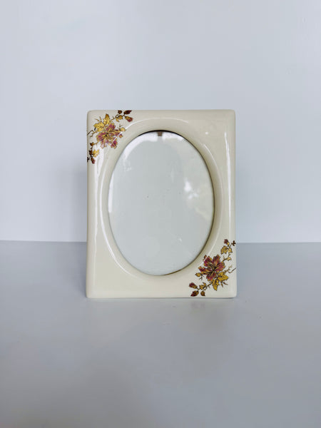 Mauve and Gold Flower Picture Frame