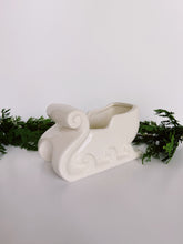 Load image into Gallery viewer, Vintage Haeger White Ceramic Sleigh
