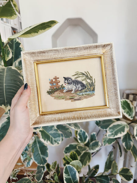 Framed Cat Cross Stitch