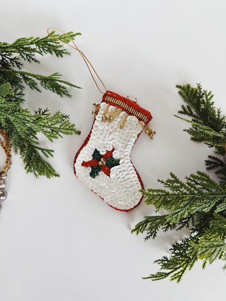 Beaded and Sequin Stocking Ornament