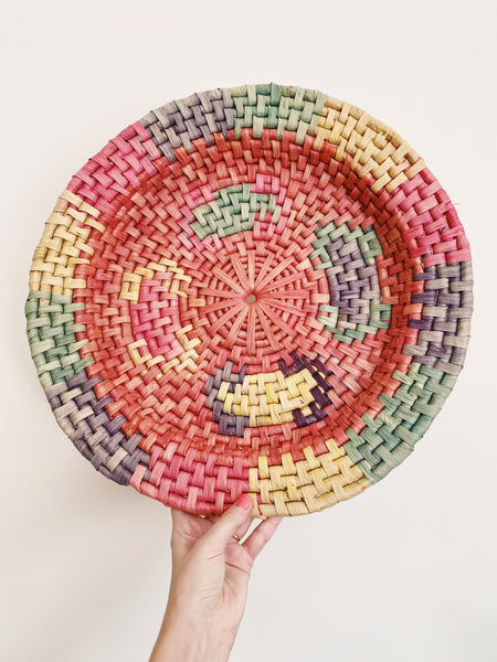 Rainbow Raffia Tray