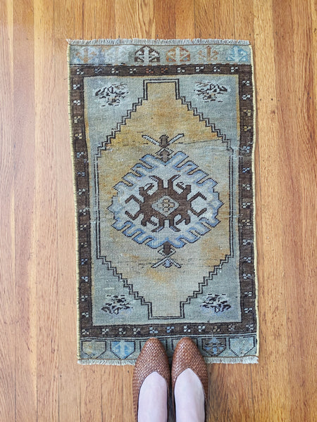 Brown and Green Rug