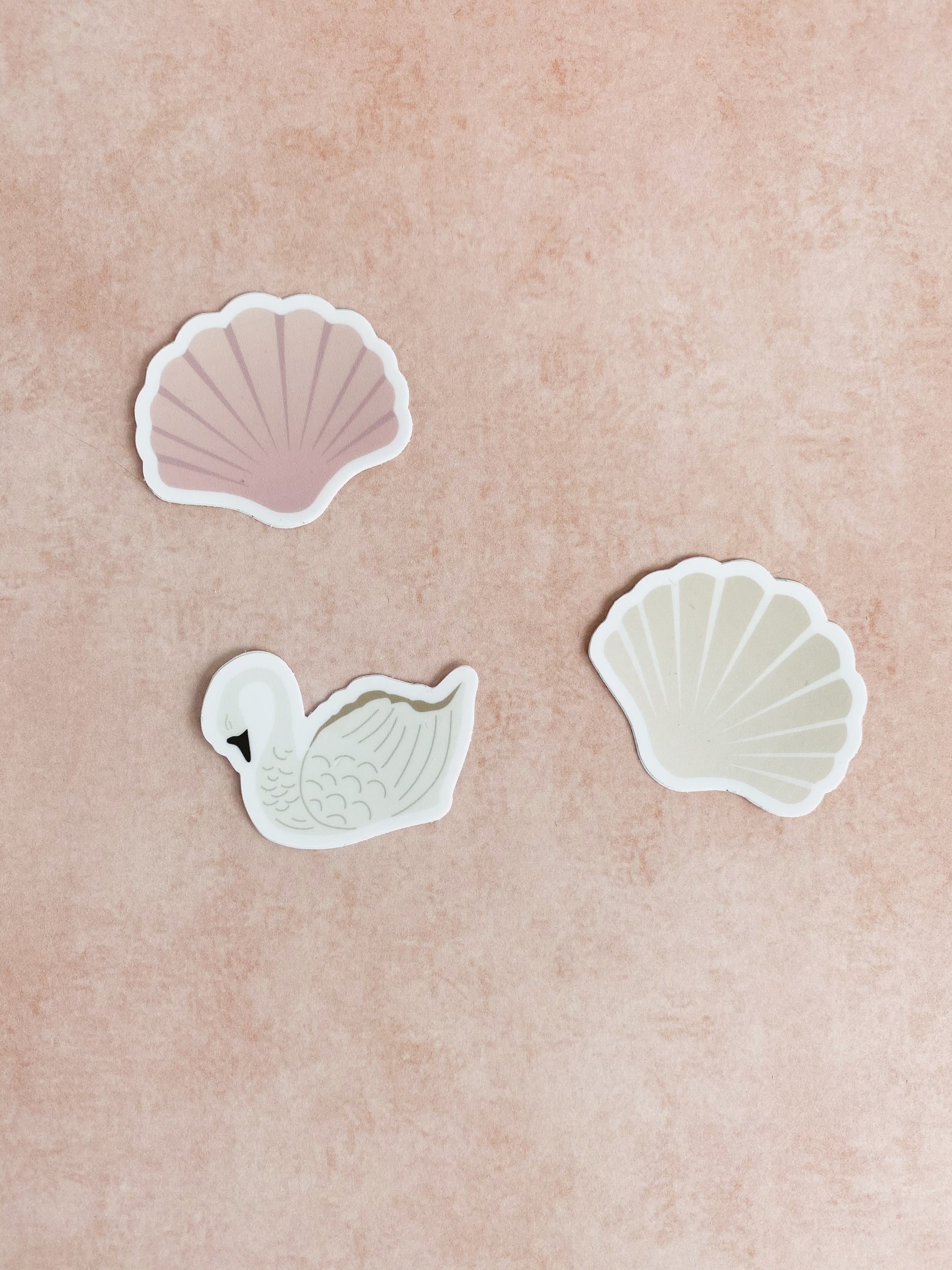 Swan and Shell Sticker Pack