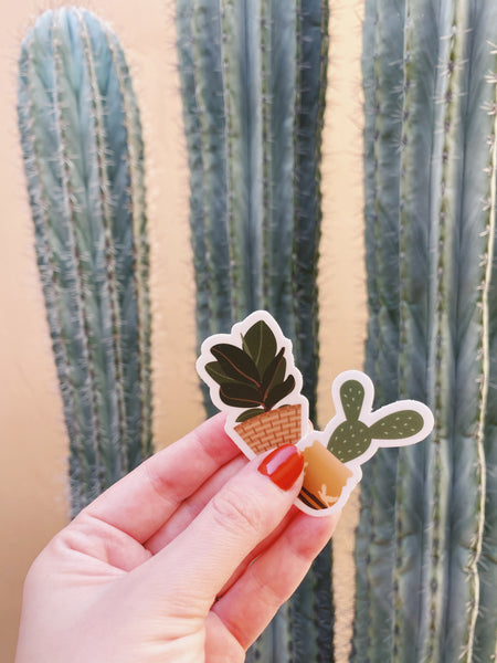 Set of 2 Plant Stickers