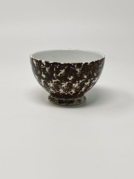 Brown and White Spotted Trinket Bowl