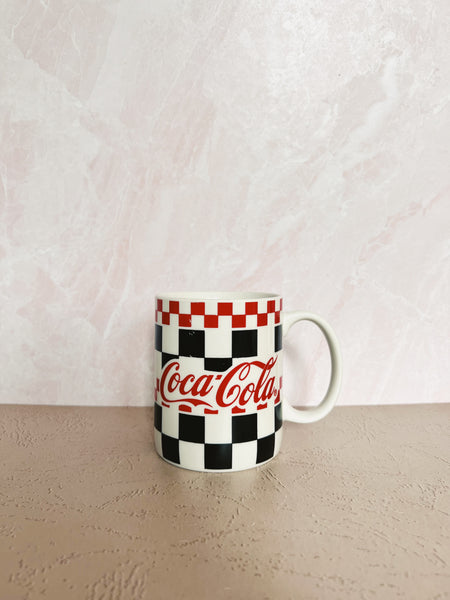 Checkered Vintage Coca Cola Mug