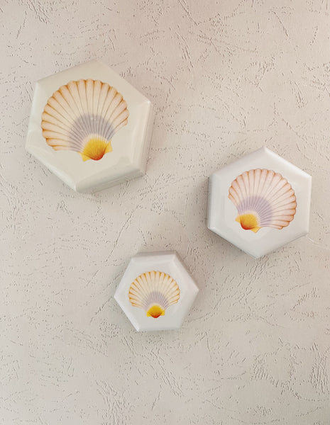 Trio of Shell Nestling Boxes