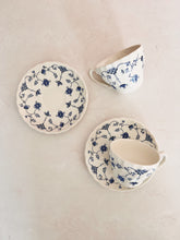 Load image into Gallery viewer, Set of 2 White and Blue Teacups
