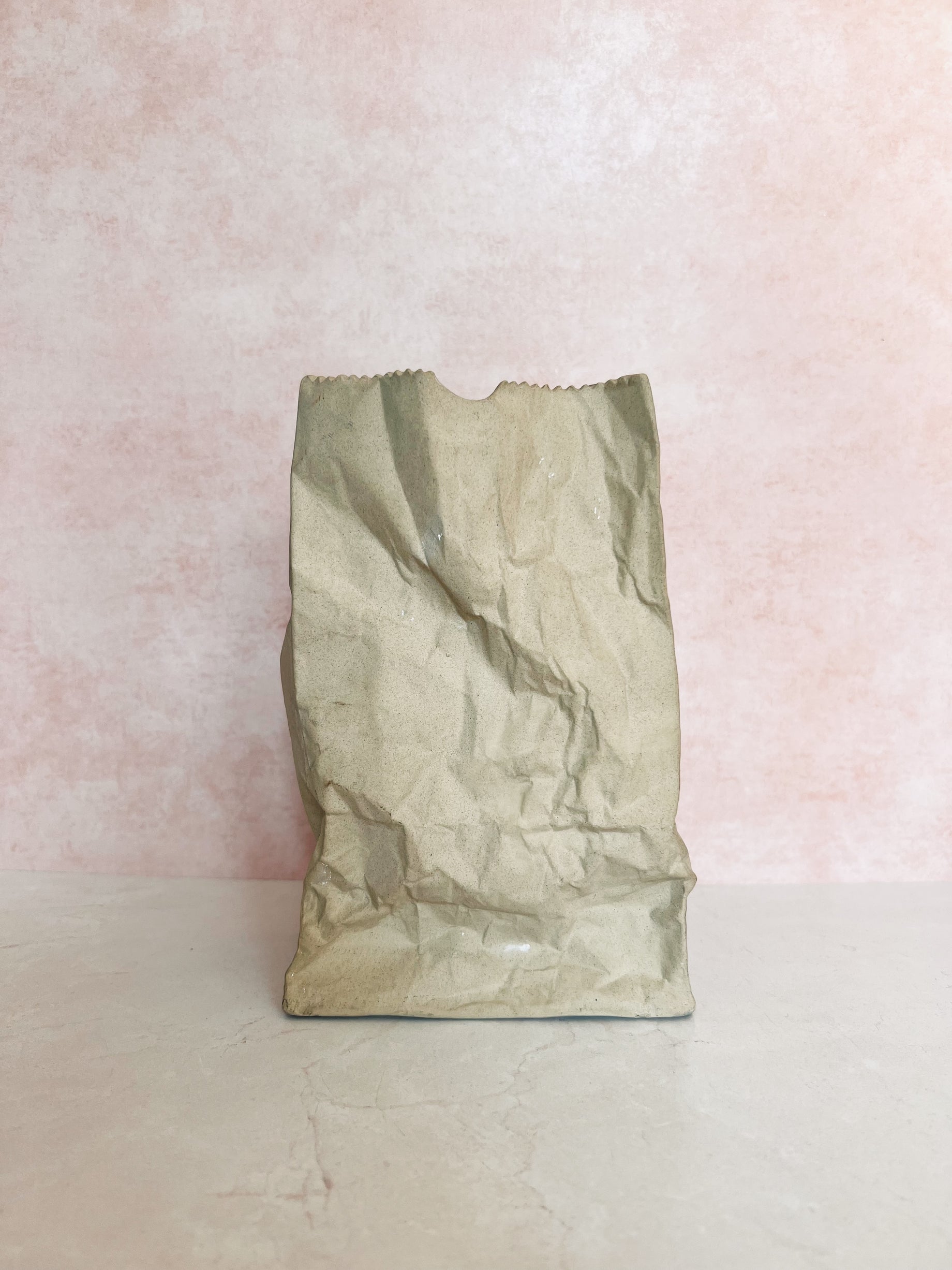 Hawaii's Ceramic Art Studio Brown Paper Bag Vase