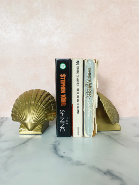 Brass Shell Bookends