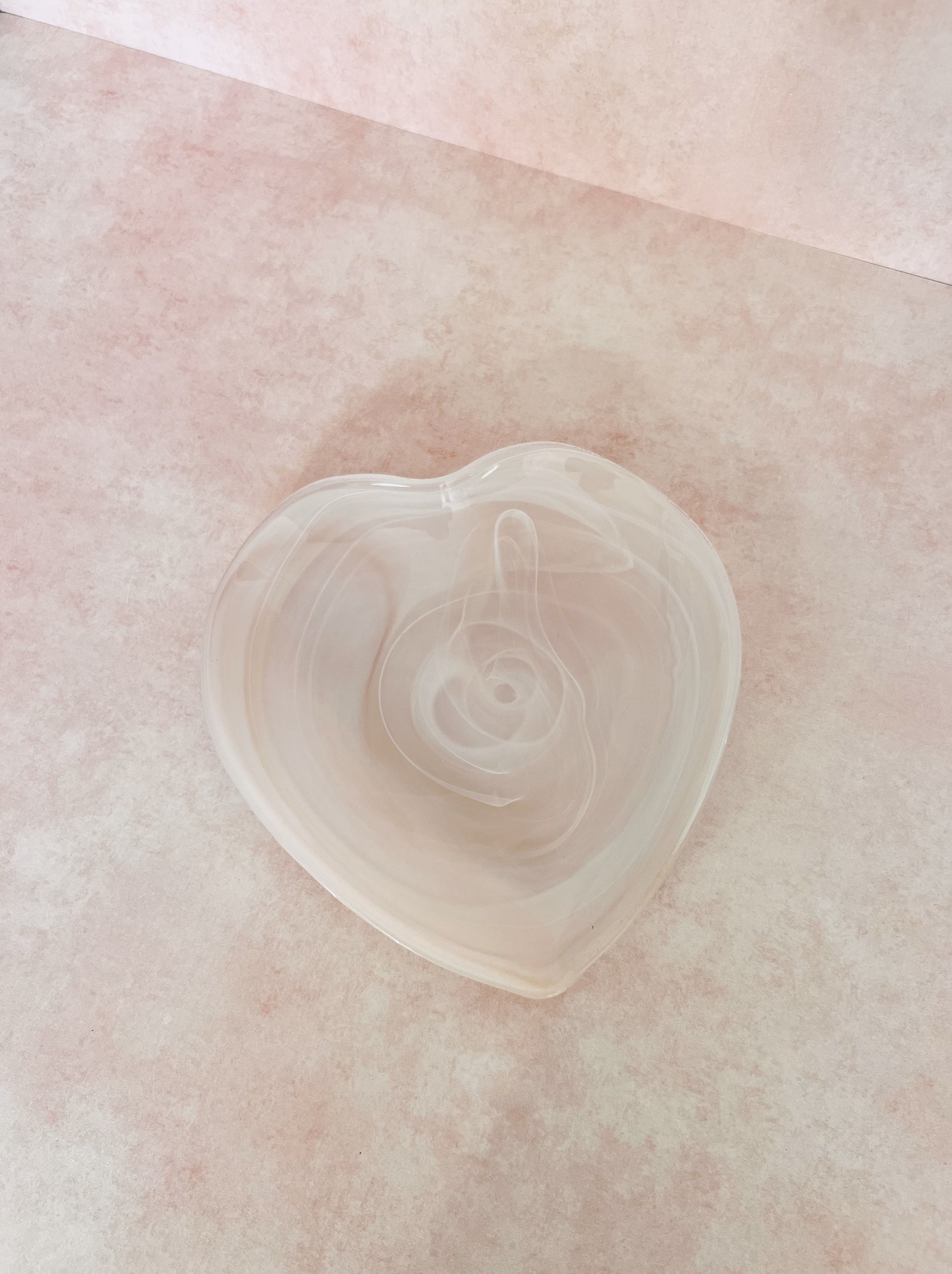 Murano-Style Glass Heart Dish