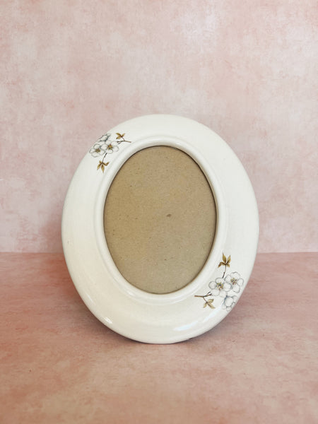 Floral Oval Picture Frame