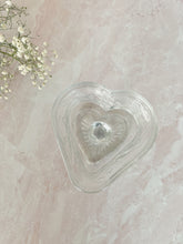 Load image into Gallery viewer, Glass Heart Pedestal Dish
