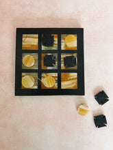 Load image into Gallery viewer, Black and Yellow Stone Tic Tac Toe Board
