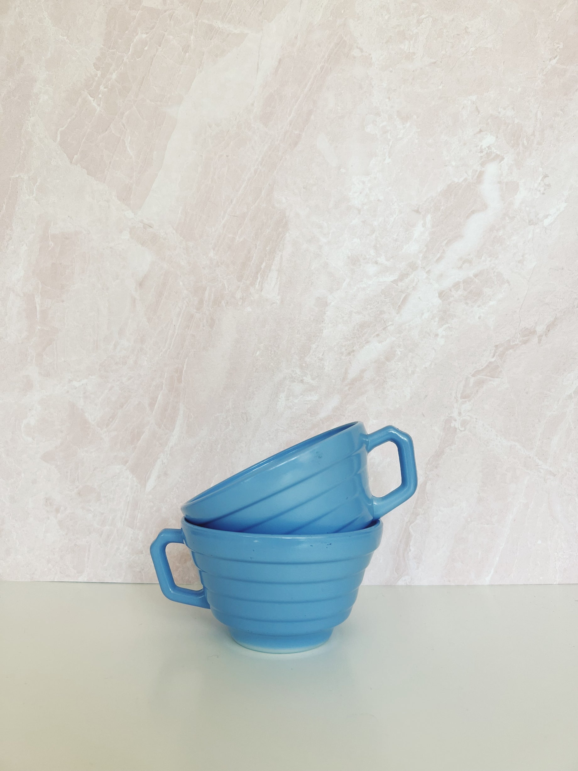 Set of 2 Cornflower Blue Mugs