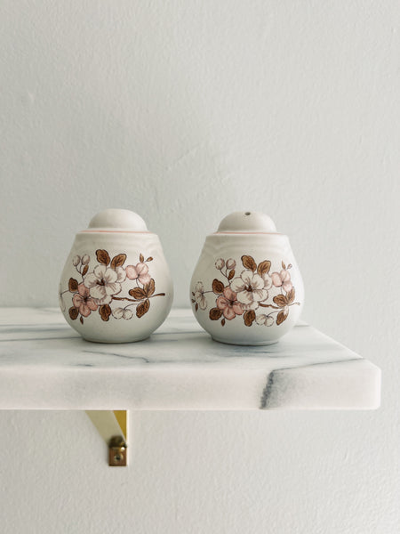 Set of Floral Salt and Pepper Shakers