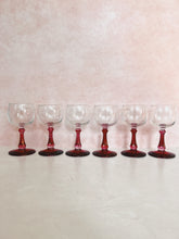 Load image into Gallery viewer, Set of 6 Pink Cocktail Glasses
