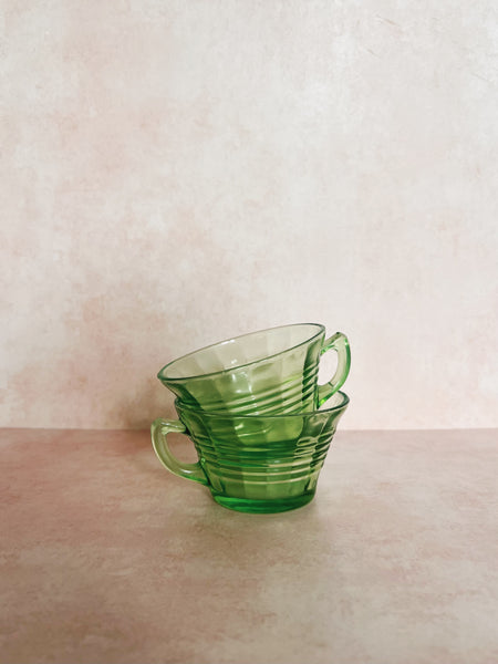 Lime Green Glass Mugs