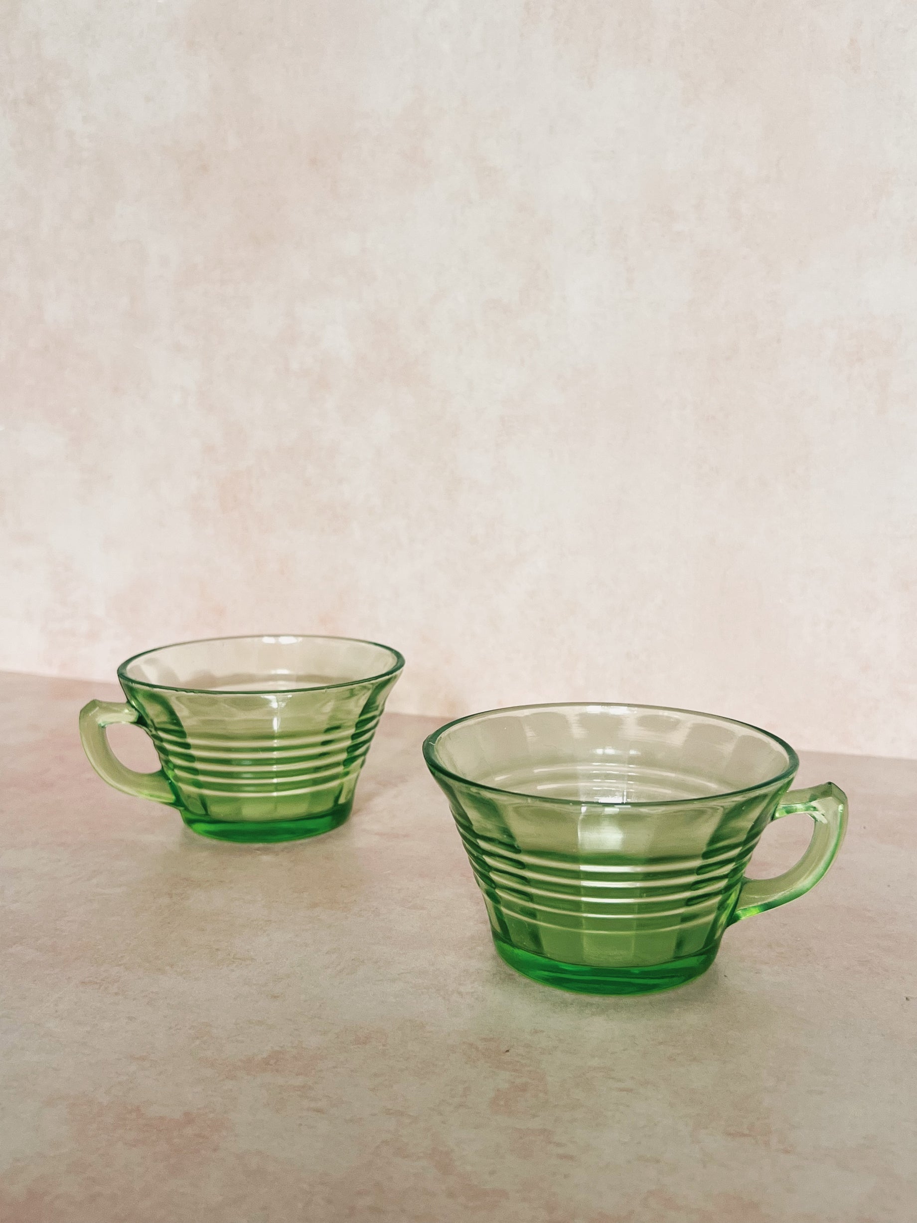 Lime Green Glass Mugs
