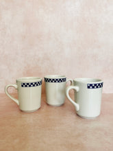 Load image into Gallery viewer, Blue Checkered Rim Mugs
