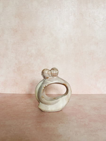 Pink Soapstone Statue
