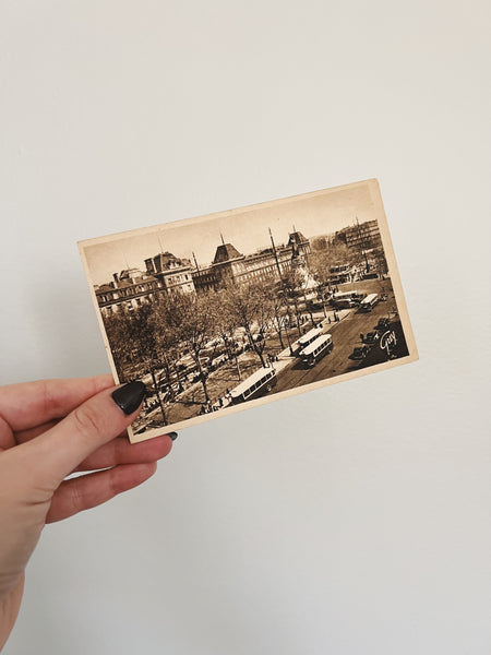 Vintage Paris Black and White Postcard