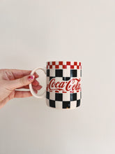 Load image into Gallery viewer, Checkered Vintage Coca Cola Mug
