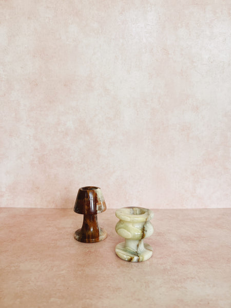 Stone Candlestick Holders